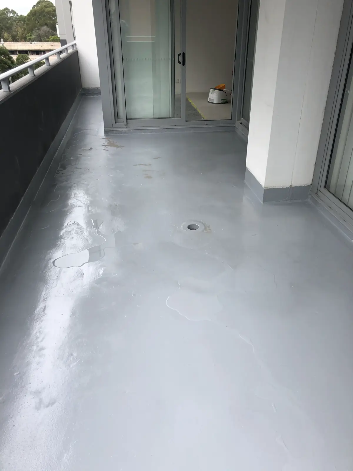 Balcony leak repair, Macquarie Park, Strip-out: Substrate exposure
