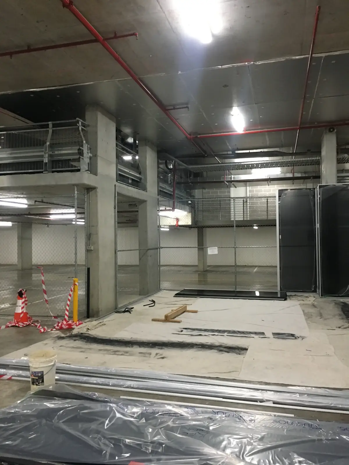 Industrial car wash bay fit out, Assembly: Structural layout in basement