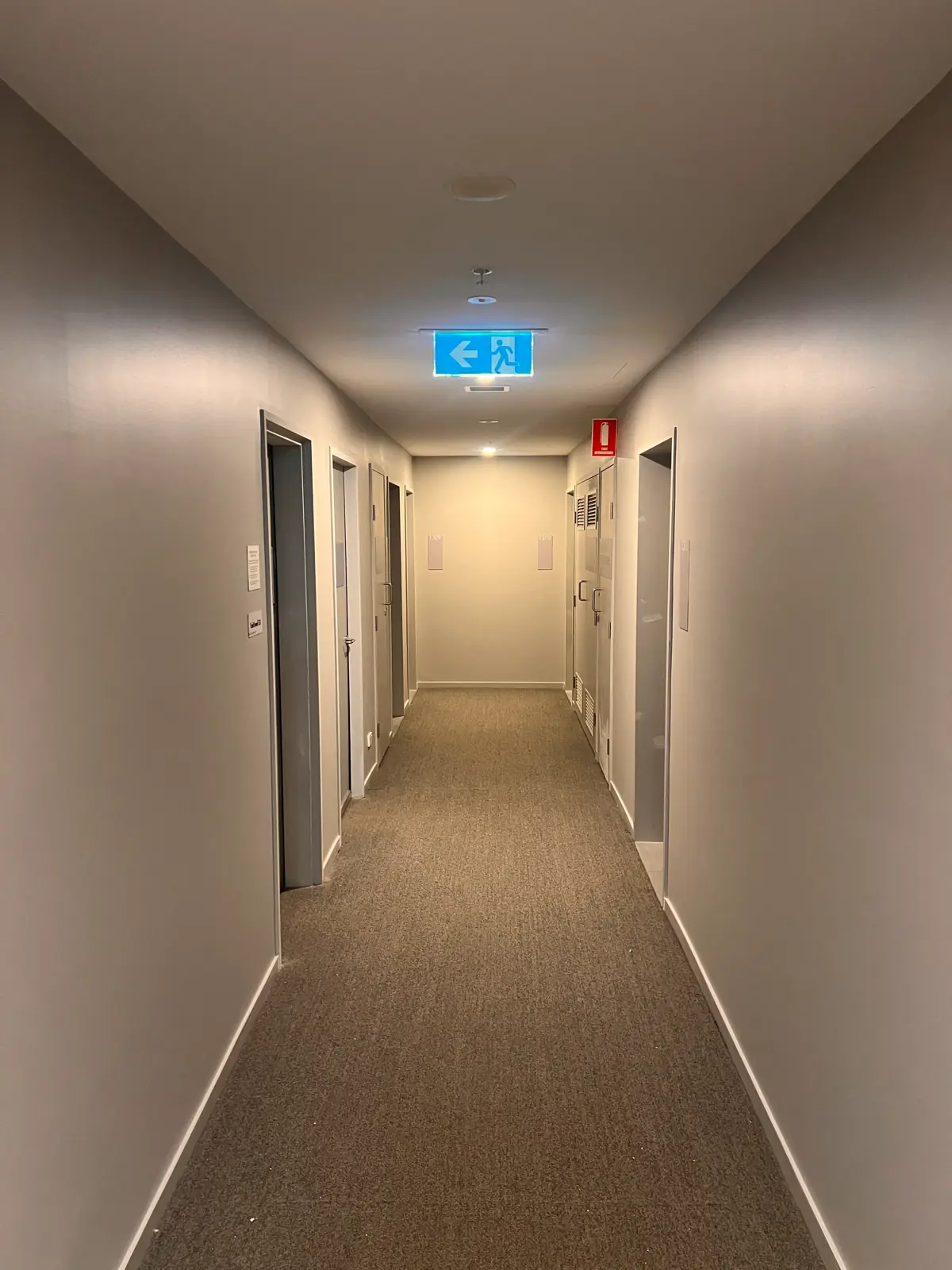 Strata building painting project, Final: Restored corridor finish