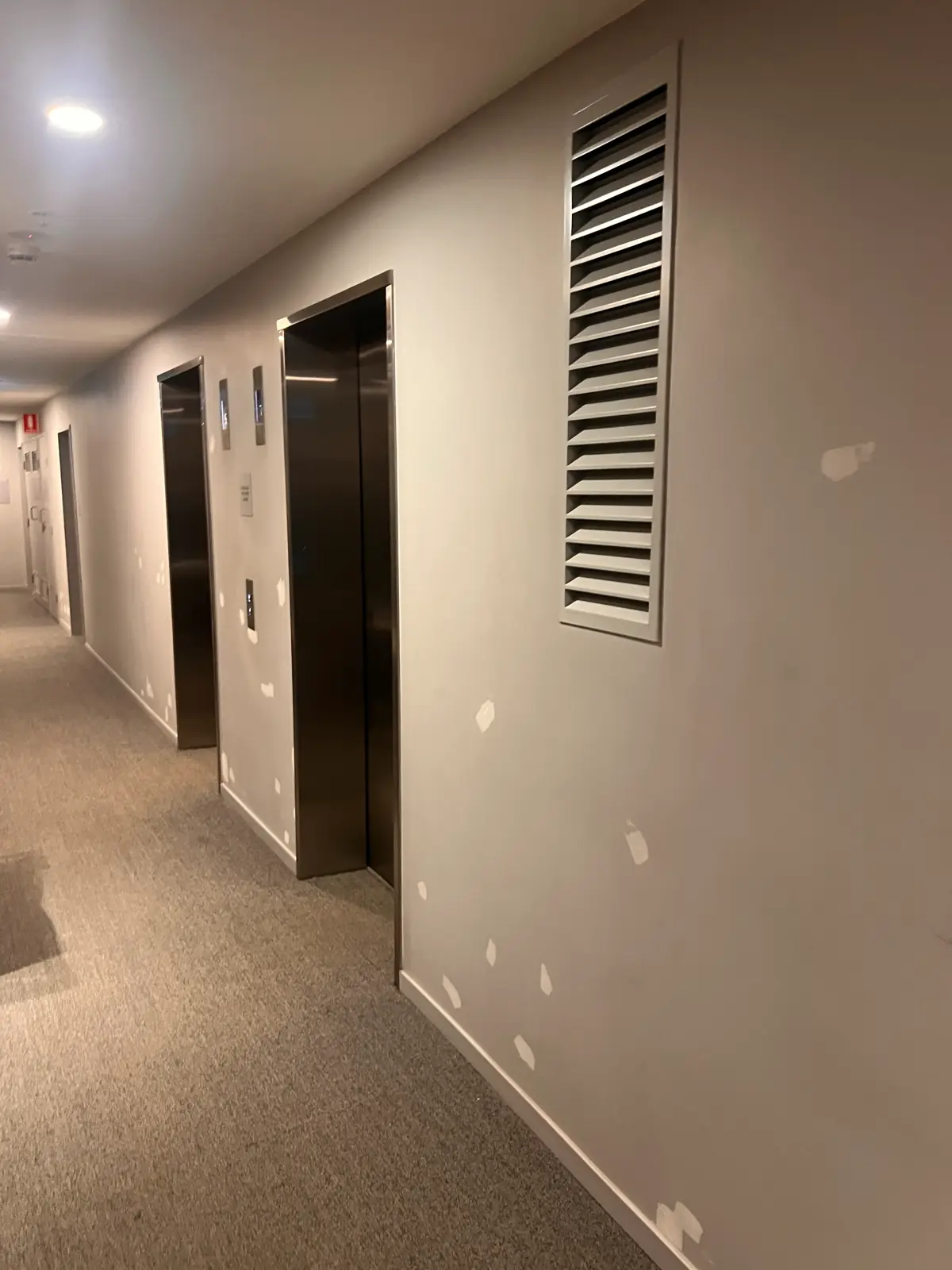 Strata building painting project, Preparation: Lift lobby substrate repairs